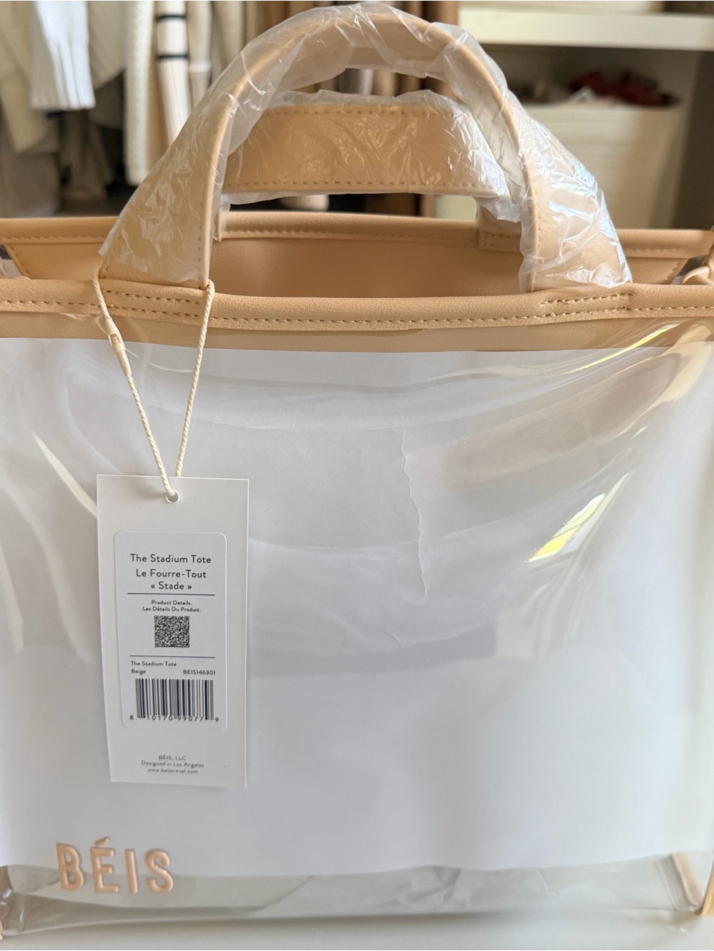 Béis Stadium Tote Bag in Beige - Picture 3 of 7